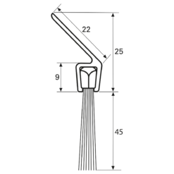 Brush Profile “Y5” -Barrier Components 0502103