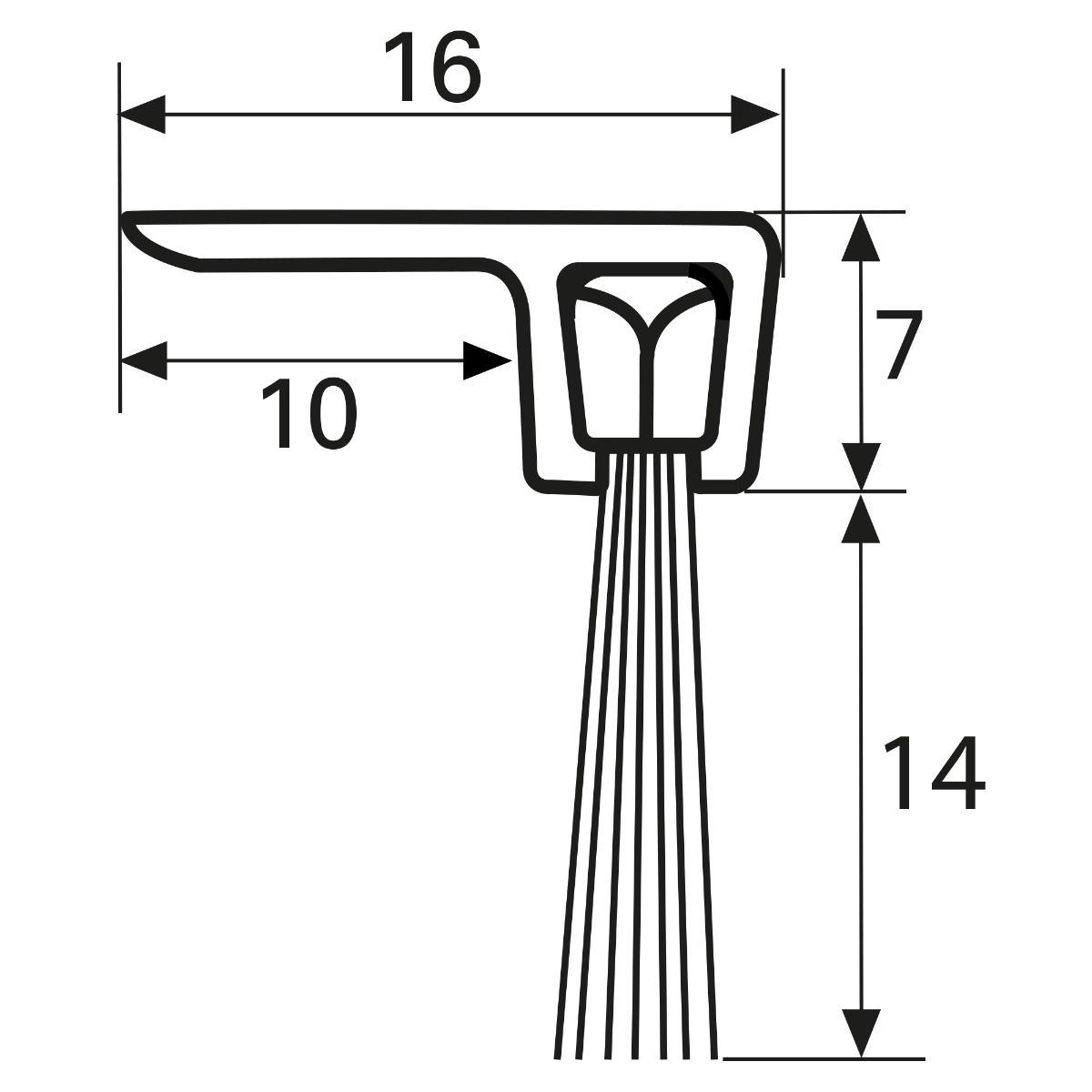 Brush Profile “F3” 1 Brush Profile “F3”