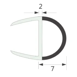 Bubble Seal 90° Shower Seal BS