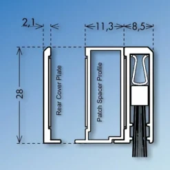 Glass Door Drop Down Brush Seal - Pivot