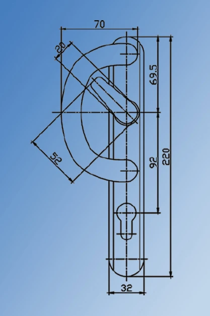 Alpha Sliding Patio Door Handles 2 Alpha Sliding Patio Door Handles - Image 2