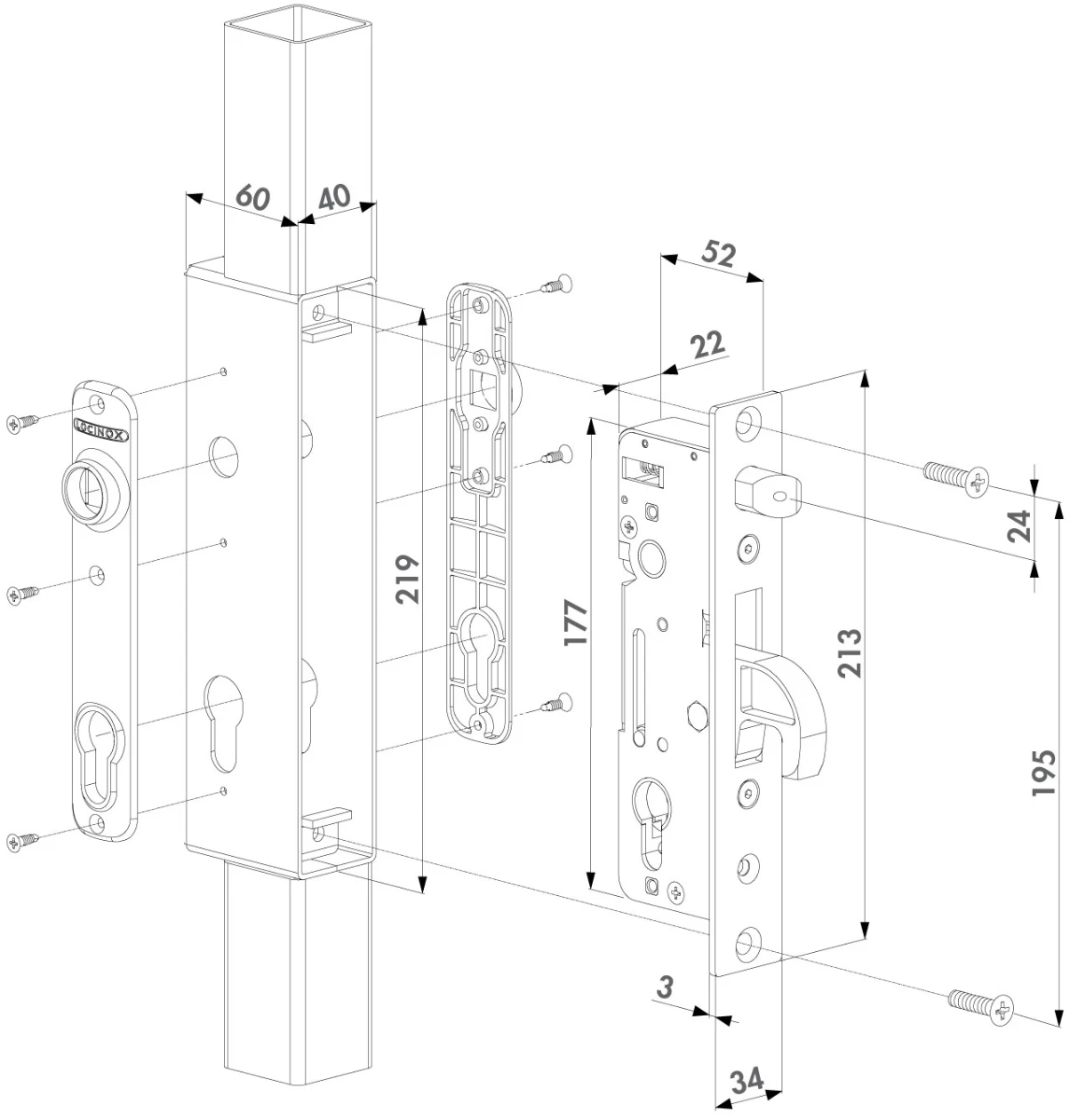 Hybrid Metal Gate Insert Lock For Welding Box 3 Hybrid Metal Gate Insert Lock For Welding Box - Image 3