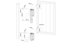 Mammoth HD Hydraulic Gate Closer & Hinge Kit - 180º Opening 7 Mammoth HD Hydraulic Gate Closer & Hinge Kit - 180º Opening -Barrier Components image 20
