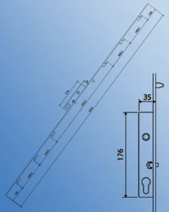 Vista Patioslide 100 Door Kit 10 Vista Patioslide 100 Door Kit -Barrier Components multipoint sliding lock 2