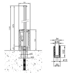 Barrier Sabco OSF Side Fix 10 Barrier Sabco OSF Side Fix -Barrier Components rail base osf 1 1 1 1